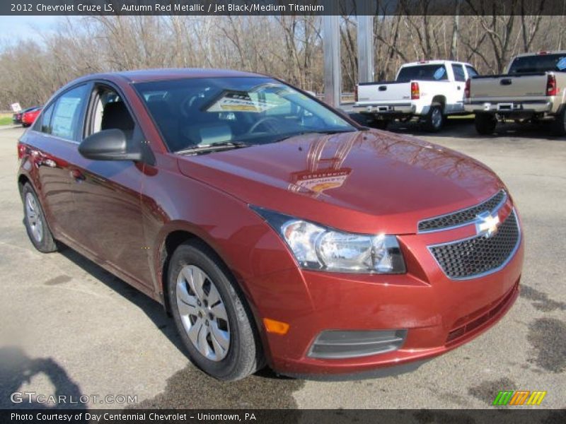 Autumn Red Metallic / Jet Black/Medium Titanium 2012 Chevrolet Cruze LS