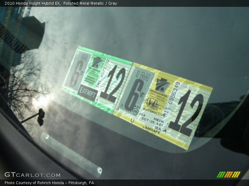 Polished Metal Metallic / Gray 2010 Honda Insight Hybrid EX