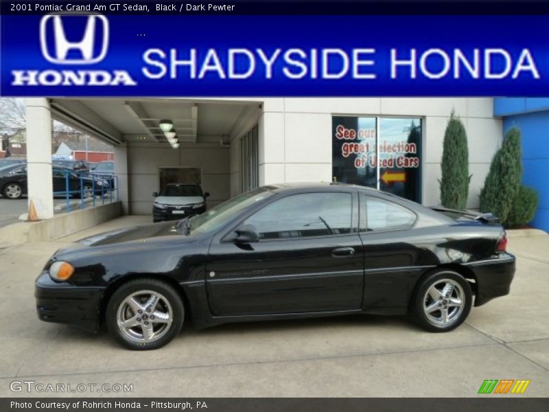 Black / Dark Pewter 2001 Pontiac Grand Am GT Sedan