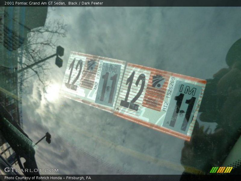 Black / Dark Pewter 2001 Pontiac Grand Am GT Sedan