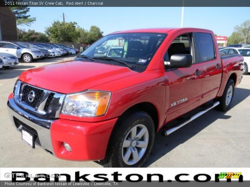 Red Alert / Charcoal 2011 Nissan Titan SV Crew Cab