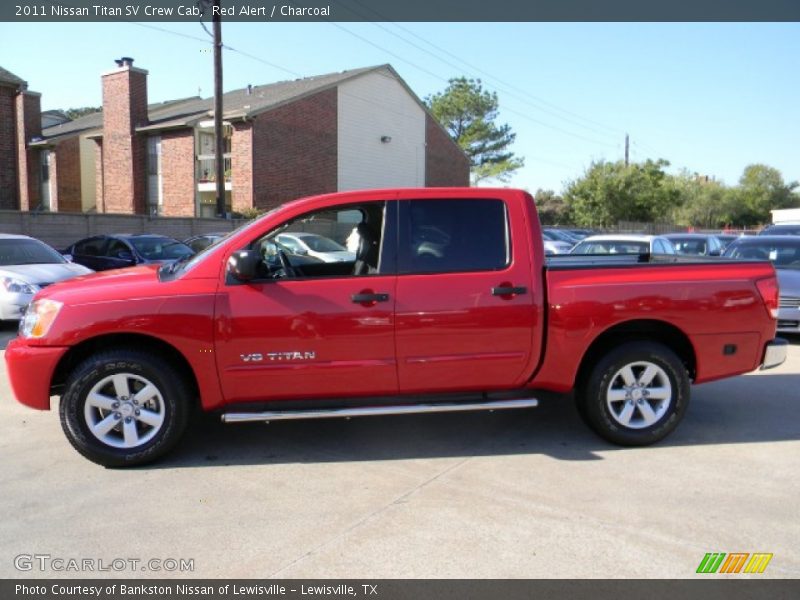 Red Alert / Charcoal 2011 Nissan Titan SV Crew Cab