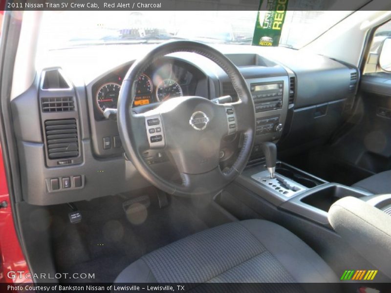 Red Alert / Charcoal 2011 Nissan Titan SV Crew Cab