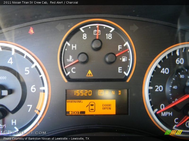 Red Alert / Charcoal 2011 Nissan Titan SV Crew Cab