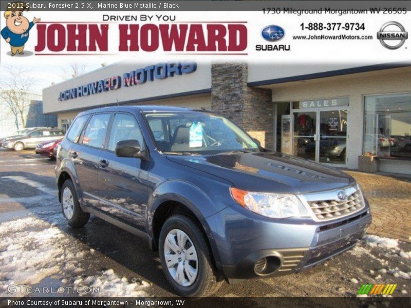 Marine Blue Metallic / Black 2012 Subaru Forester 2.5 X