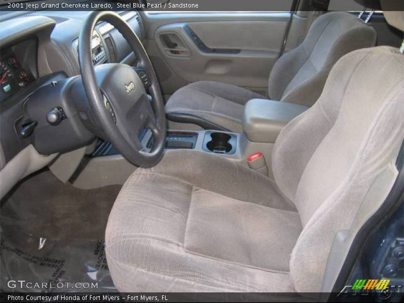 Steel Blue Pearl / Sandstone 2001 Jeep Grand Cherokee Laredo