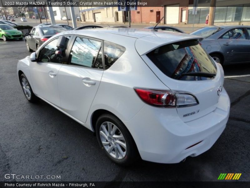 Crystal White Pearl Mica / Dune Beige 2012 Mazda MAZDA3 i Touring 5 Door