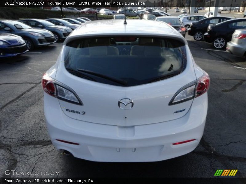 Crystal White Pearl Mica / Dune Beige 2012 Mazda MAZDA3 i Touring 5 Door
