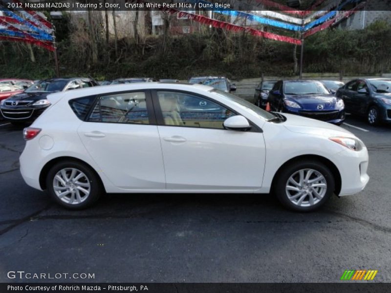 Crystal White Pearl Mica / Dune Beige 2012 Mazda MAZDA3 i Touring 5 Door