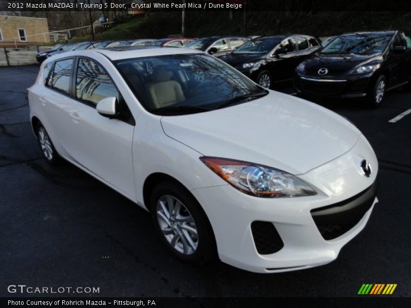 Crystal White Pearl Mica / Dune Beige 2012 Mazda MAZDA3 i Touring 5 Door