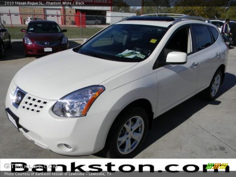 Phantom White / Black 2010 Nissan Rogue SL
