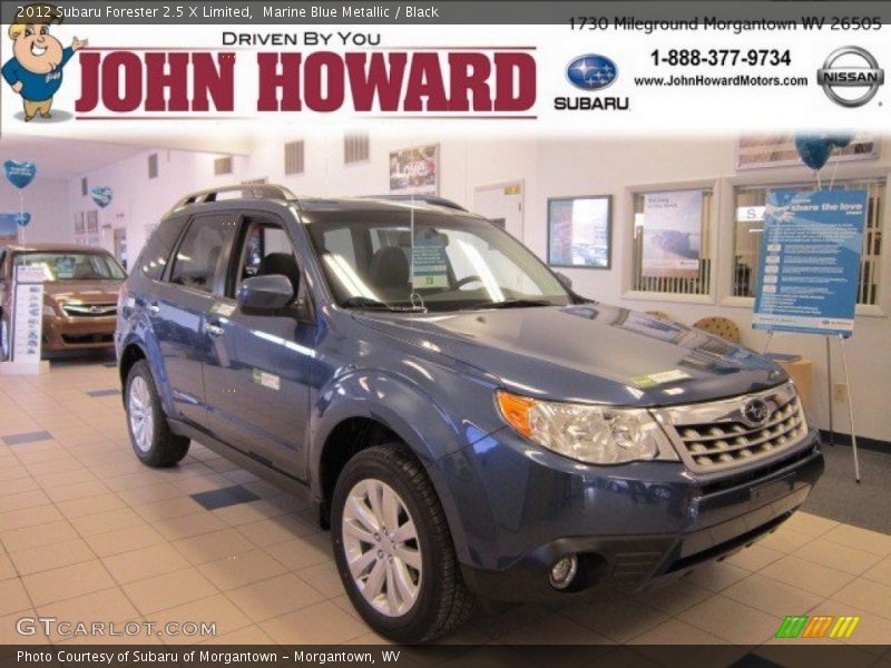 Marine Blue Metallic / Black 2012 Subaru Forester 2.5 X Limited