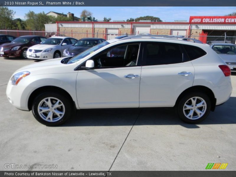 Phantom White / Black 2010 Nissan Rogue SL