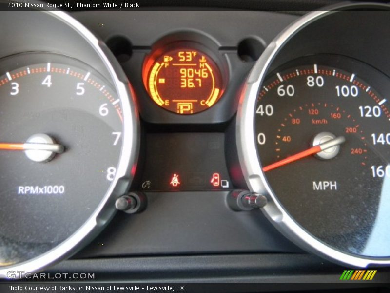 Phantom White / Black 2010 Nissan Rogue SL