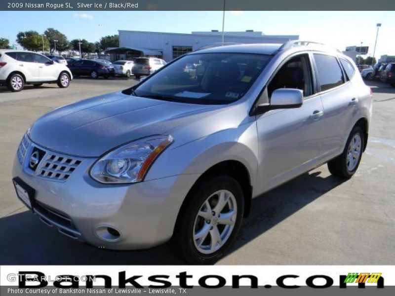 Silver Ice / Black/Red 2009 Nissan Rogue SL