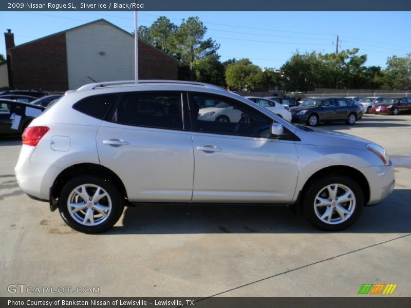 Silver Ice / Black/Red 2009 Nissan Rogue SL