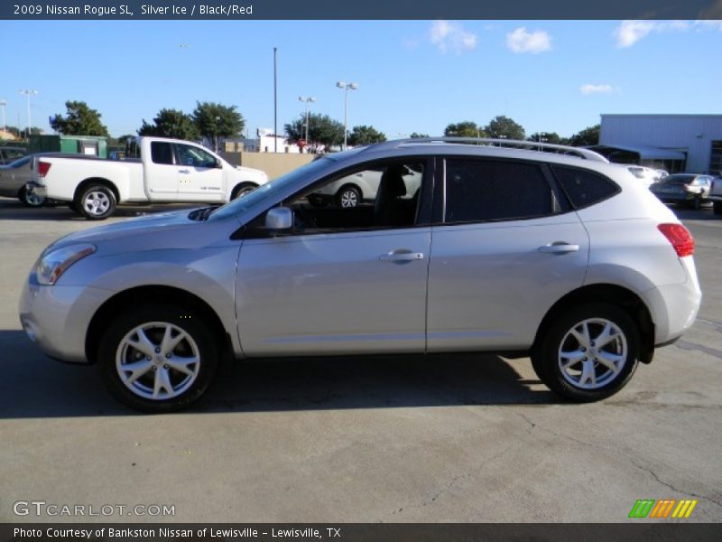 Silver Ice / Black/Red 2009 Nissan Rogue SL
