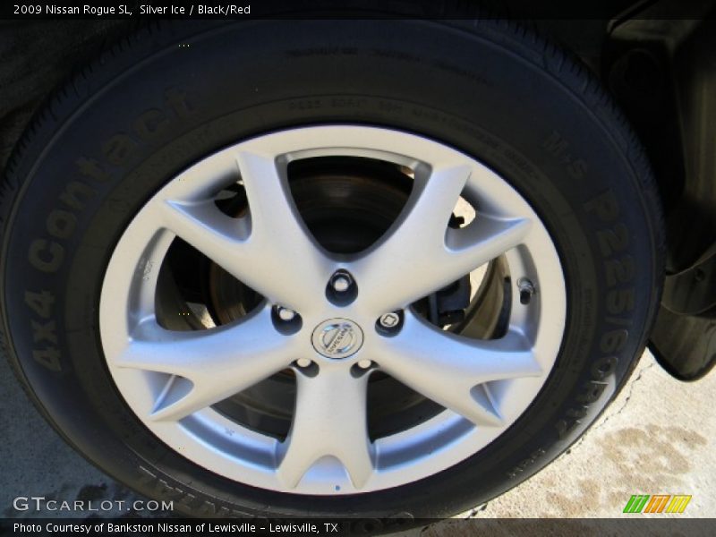 Silver Ice / Black/Red 2009 Nissan Rogue SL