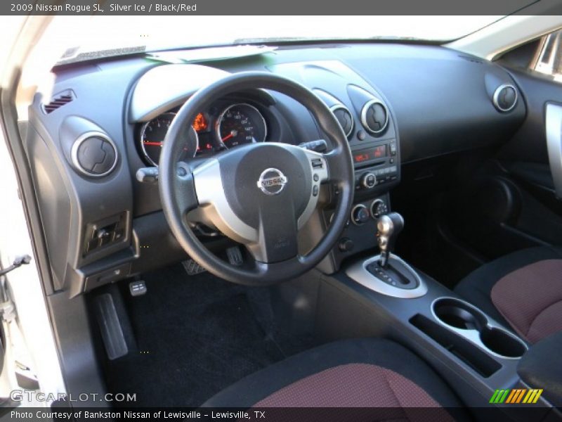 Silver Ice / Black/Red 2009 Nissan Rogue SL