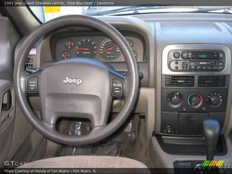 Steel Blue Pearl / Sandstone 2001 Jeep Grand Cherokee Laredo