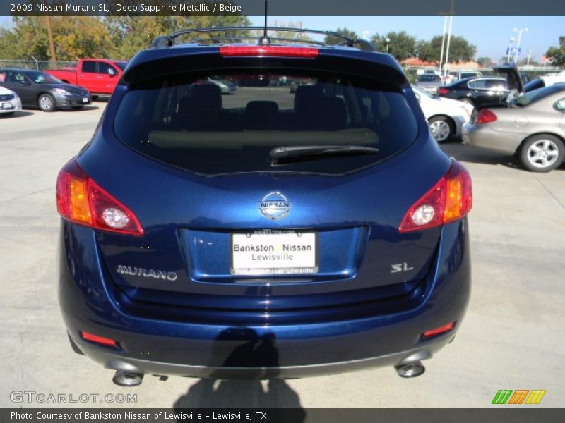 Deep Sapphire Metallic / Beige 2009 Nissan Murano SL