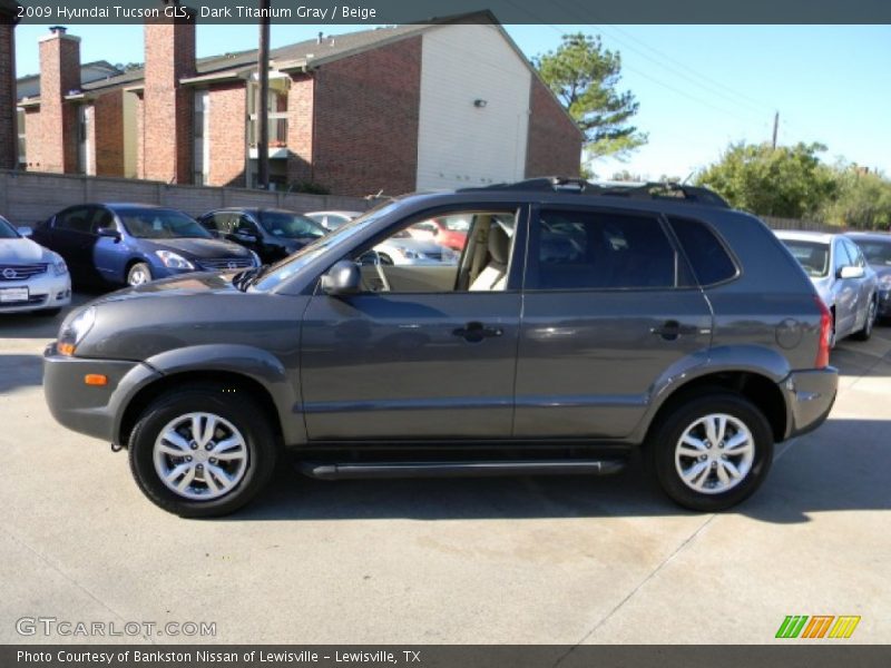 Dark Titanium Gray / Beige 2009 Hyundai Tucson GLS
