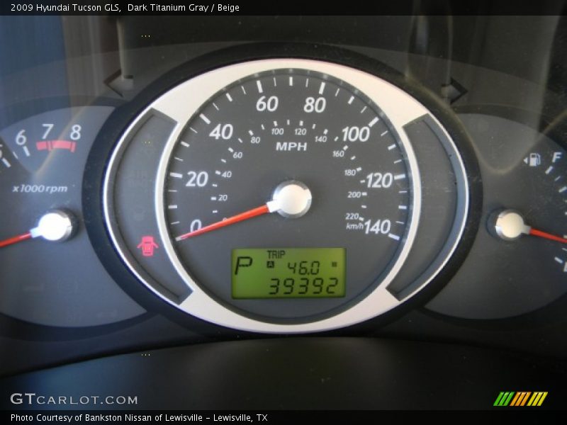 Dark Titanium Gray / Beige 2009 Hyundai Tucson GLS