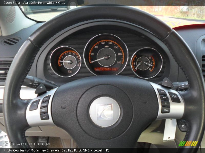 Polar White / Gray 2009 Saturn Aura XE