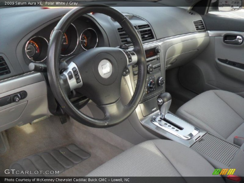 Polar White / Gray 2009 Saturn Aura XE