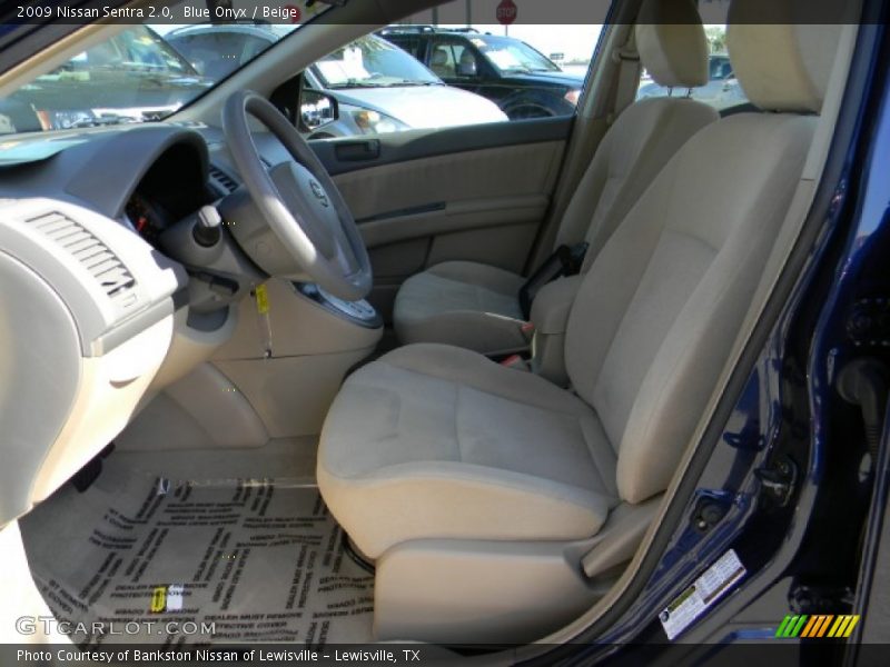 Blue Onyx / Beige 2009 Nissan Sentra 2.0