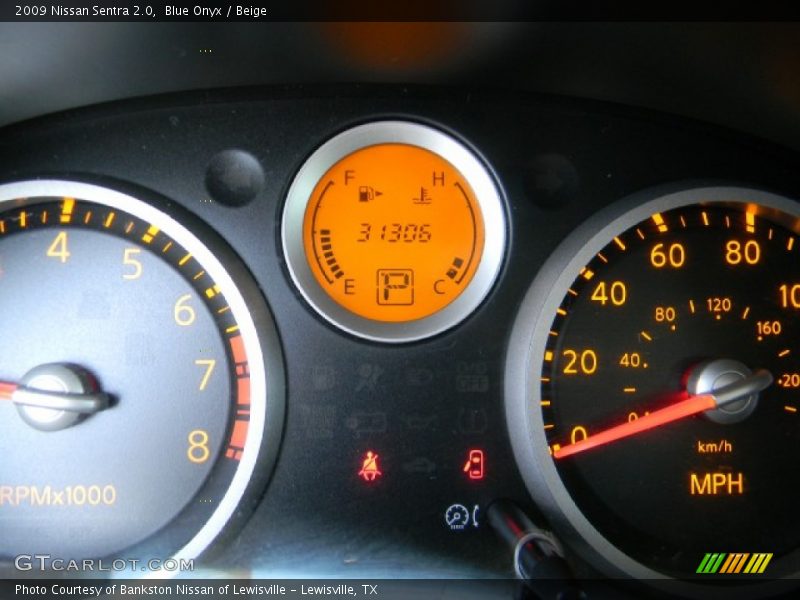 Blue Onyx / Beige 2009 Nissan Sentra 2.0