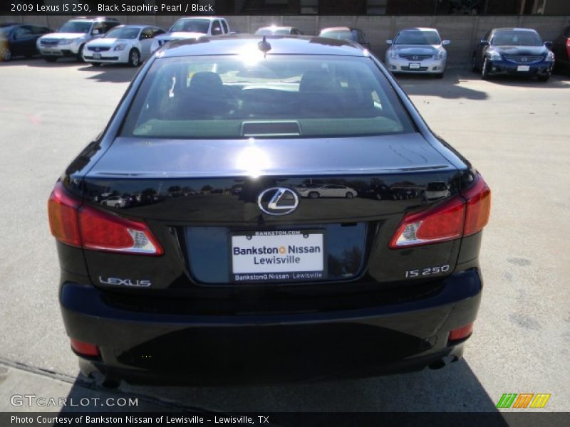 Black Sapphire Pearl / Black 2009 Lexus IS 250