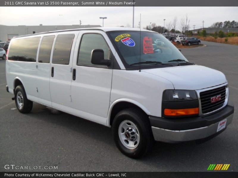 Summit White / Medium Pewter 2011 GMC Savana Van LS 3500 Passenger