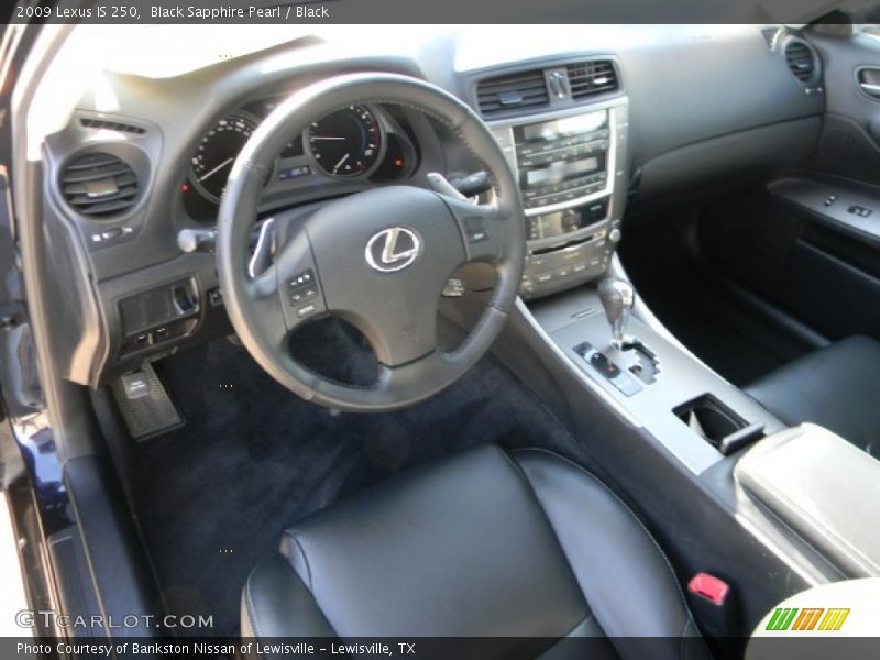 Black Sapphire Pearl / Black 2009 Lexus IS 250