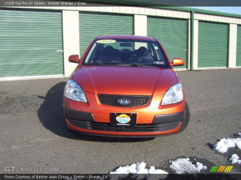 Sunset Orange / Gray 2008 Kia Rio LX Sedan