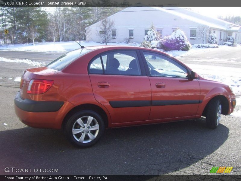 Sunset Orange / Gray 2008 Kia Rio LX Sedan