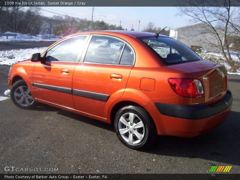 Sunset Orange / Gray 2008 Kia Rio LX Sedan