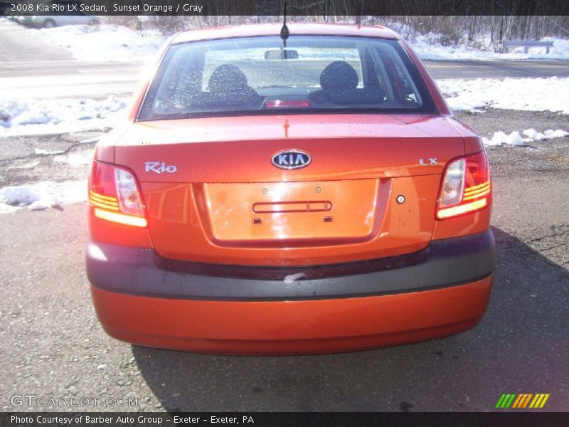 Sunset Orange / Gray 2008 Kia Rio LX Sedan