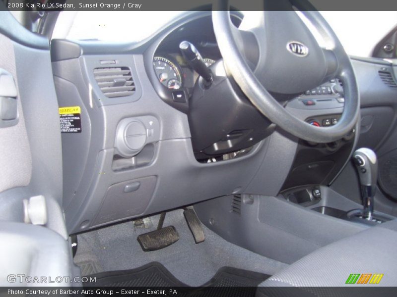 Sunset Orange / Gray 2008 Kia Rio LX Sedan