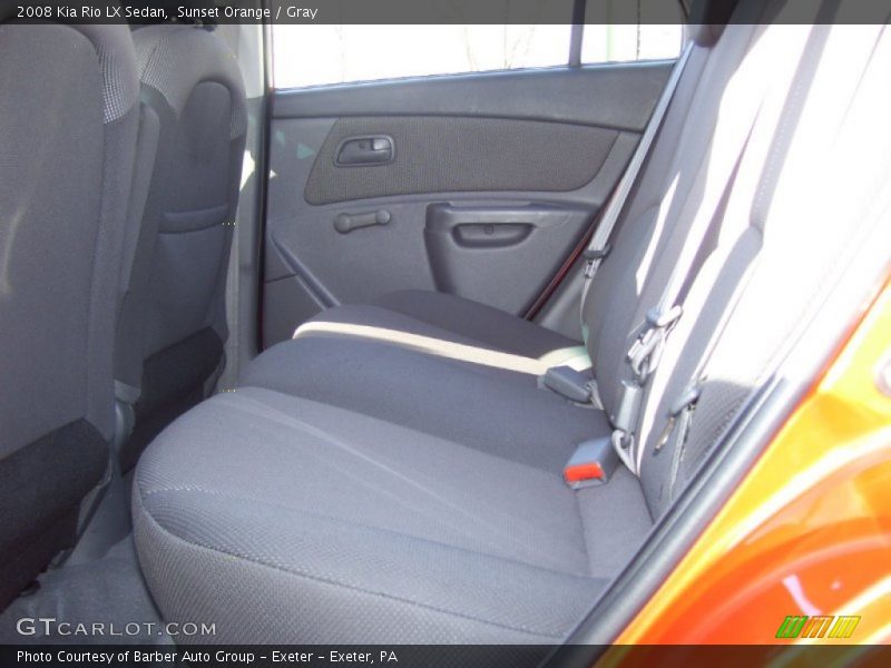 Sunset Orange / Gray 2008 Kia Rio LX Sedan