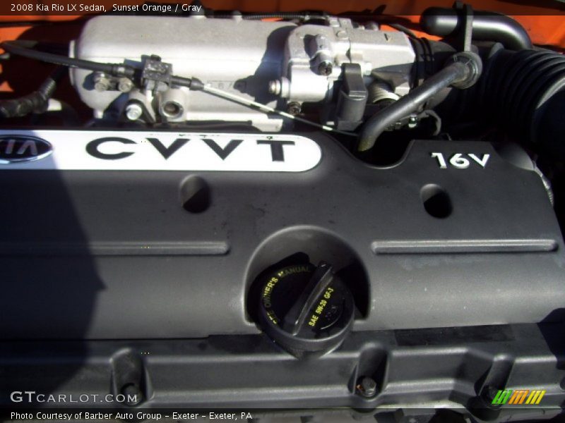 Sunset Orange / Gray 2008 Kia Rio LX Sedan