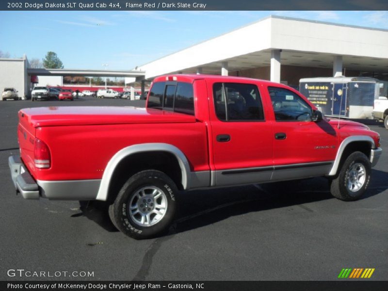 Flame Red / Dark Slate Gray 2002 Dodge Dakota SLT Quad Cab 4x4