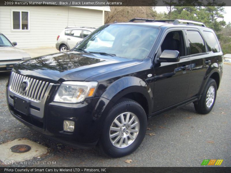 Black / Black Leather/Stone Alcantara 2009 Mercury Mariner Premier