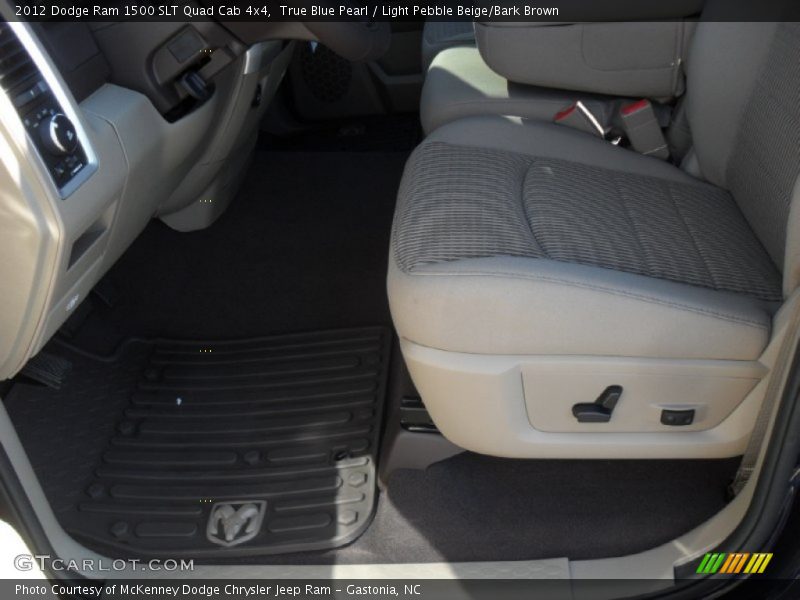 True Blue Pearl / Light Pebble Beige/Bark Brown 2012 Dodge Ram 1500 SLT Quad Cab 4x4