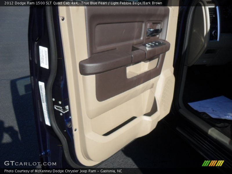 True Blue Pearl / Light Pebble Beige/Bark Brown 2012 Dodge Ram 1500 SLT Quad Cab 4x4