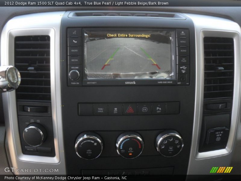 True Blue Pearl / Light Pebble Beige/Bark Brown 2012 Dodge Ram 1500 SLT Quad Cab 4x4