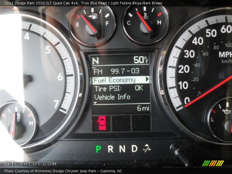 True Blue Pearl / Light Pebble Beige/Bark Brown 2012 Dodge Ram 1500 SLT Quad Cab 4x4