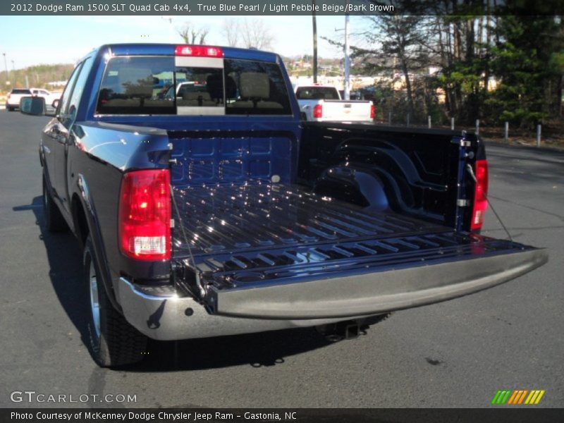 True Blue Pearl / Light Pebble Beige/Bark Brown 2012 Dodge Ram 1500 SLT Quad Cab 4x4