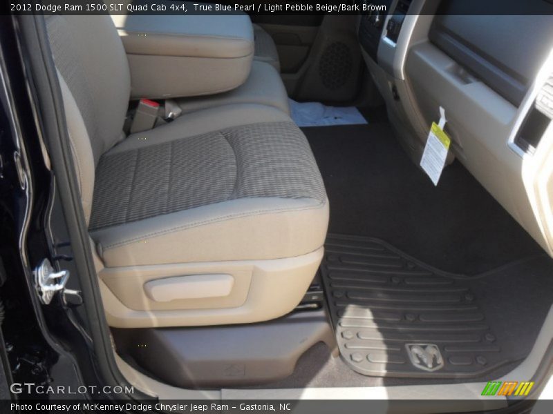 True Blue Pearl / Light Pebble Beige/Bark Brown 2012 Dodge Ram 1500 SLT Quad Cab 4x4