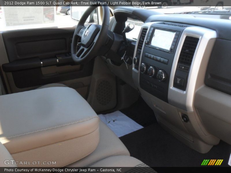 True Blue Pearl / Light Pebble Beige/Bark Brown 2012 Dodge Ram 1500 SLT Quad Cab 4x4